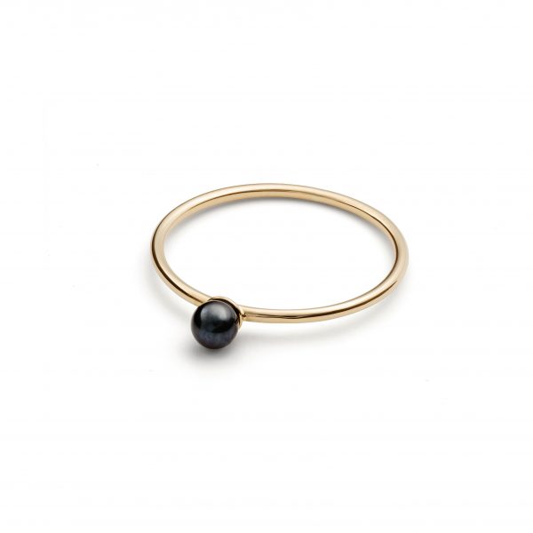 Black Pearl Petite Ring