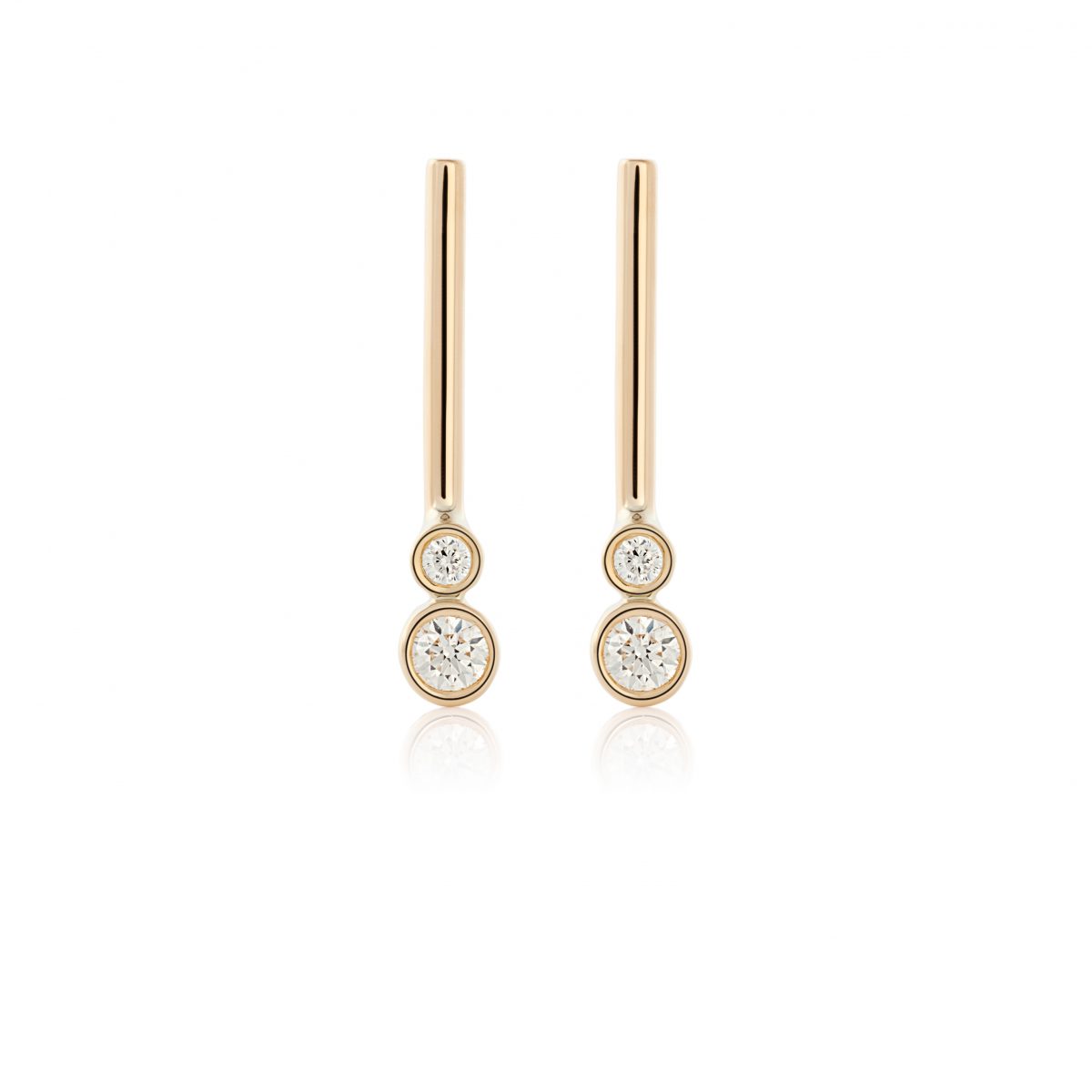 auksiniai auskarai su briliantais deimantais Diamond Earrings