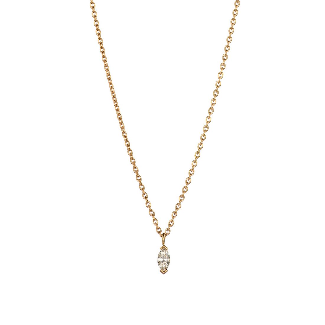 Simona Samojauskaite Flora Marquise Diamond Necklace18K Gold 01