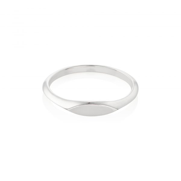 sidabrinis žiedas Flora Signet Ring