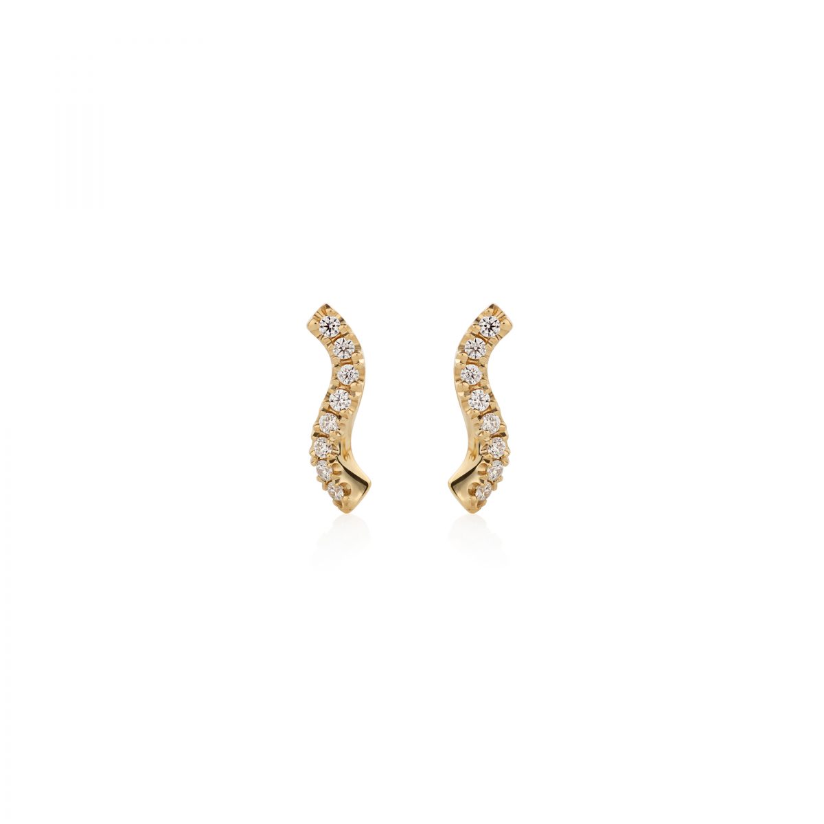 Simona Samojauskaite Twig Diamond Earrings 18K Gold 01