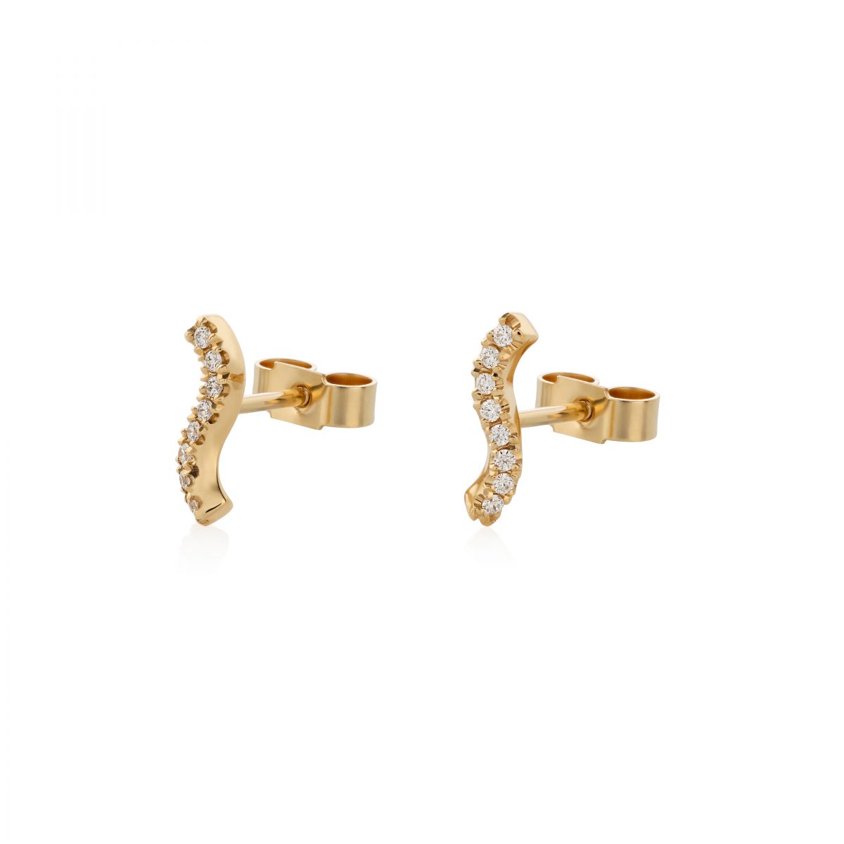 Simona Samojauskaite Twig Diamond Earrings 18K Gold 02