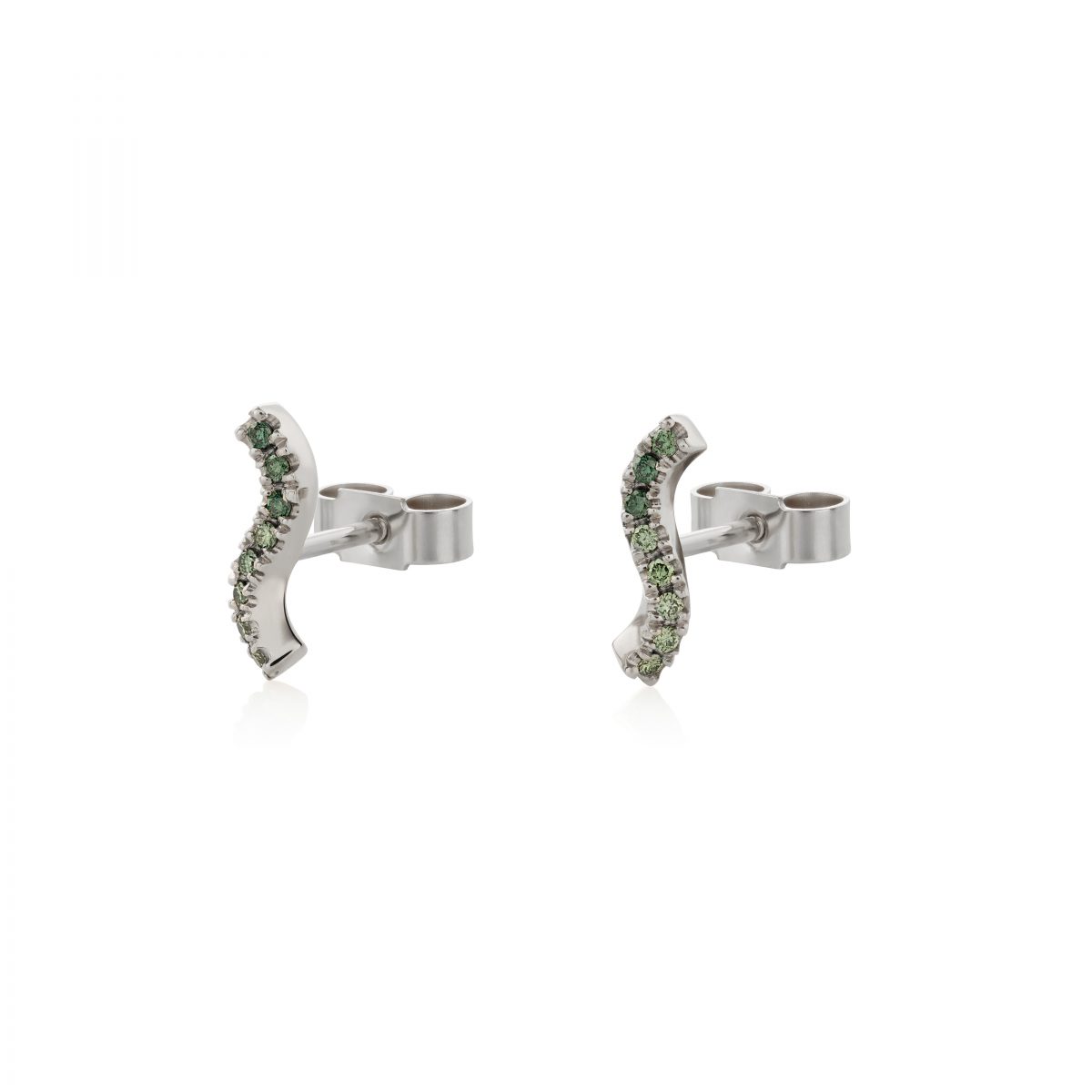 Simona Samojauskaite Twig Green Diamond Earrings 18K Gold 02
