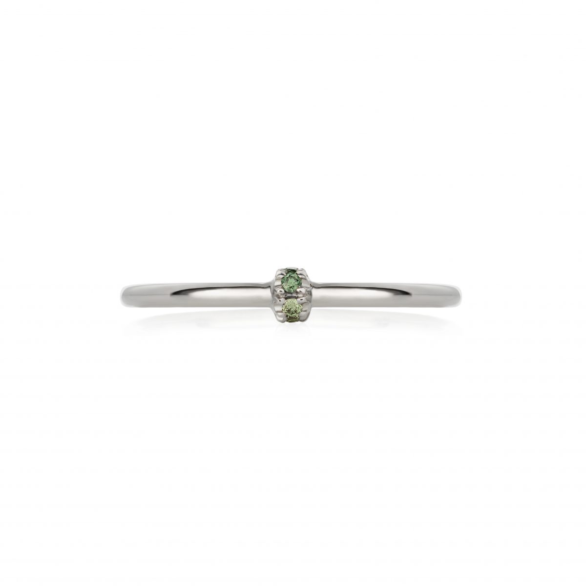 Simona Samojauskaite Twig Green Diamond Mini Ring 18K Gold 01