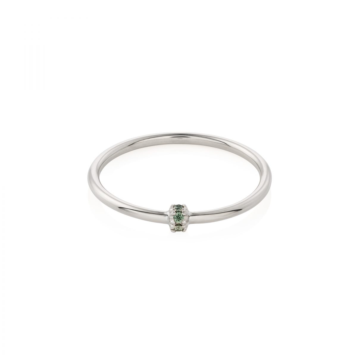 Simona Samojauskaite Twig Green Diamond Mini Ring 18K Gold 02
