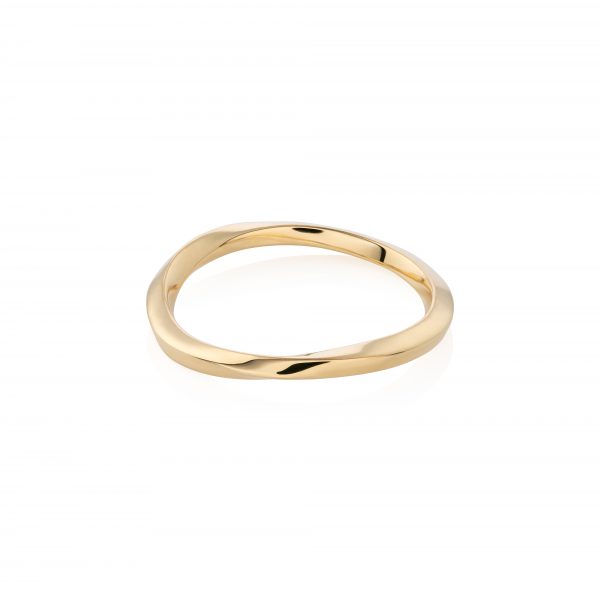 auksinis žiedas minimalistinis twig